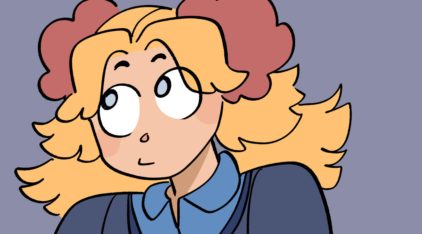 Leah Character Portrait Portrait of Leah. She is looking off to the side, trying to avoid eye contact.